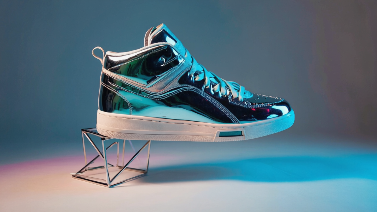 VROOM/02 Reflector cyan/silver high-top