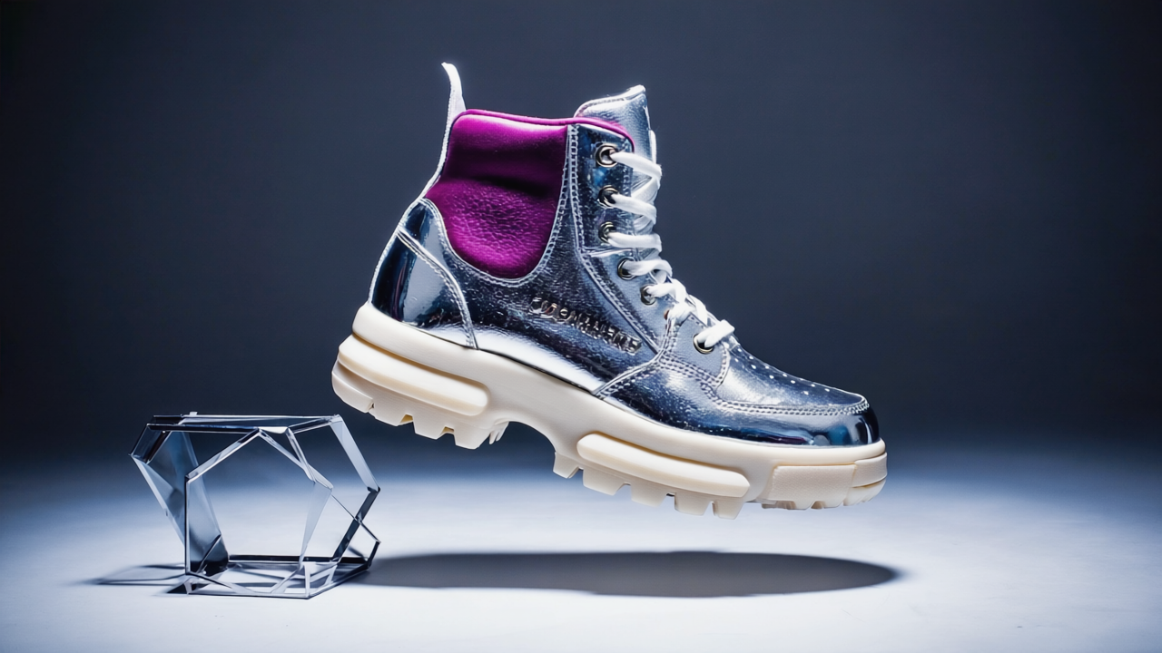 VROOM/05 Boot.exe chunky boot-cut silver