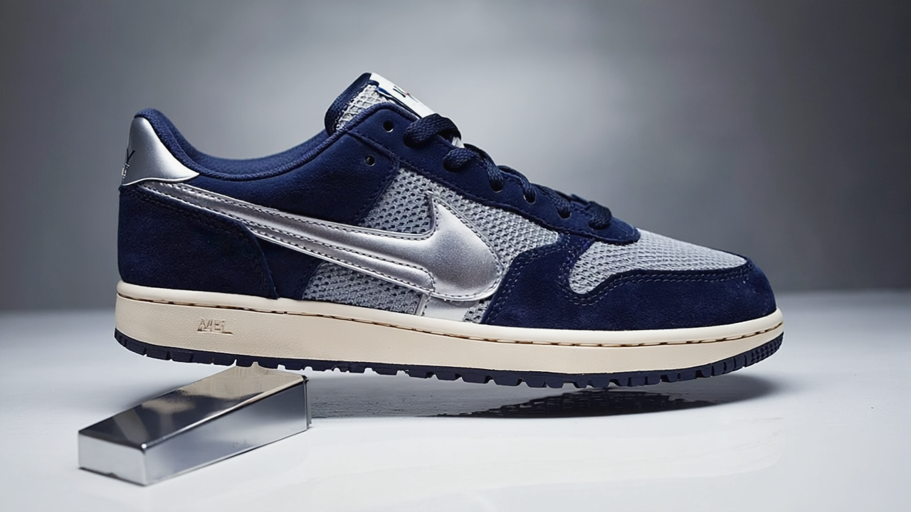 VROOM/06 Dial-Up navy/silver retro runner
